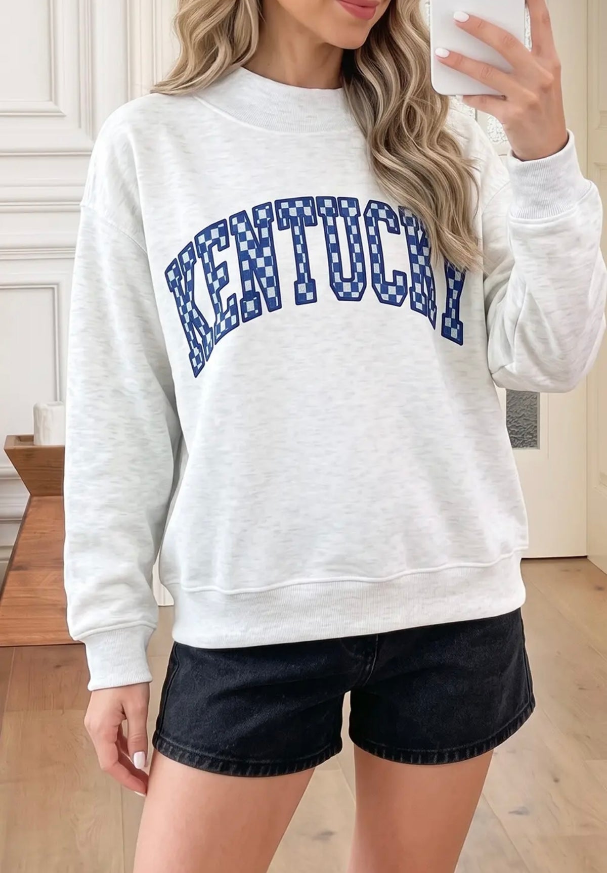 PRE ORDER Kentucky Checkered Mock Neck