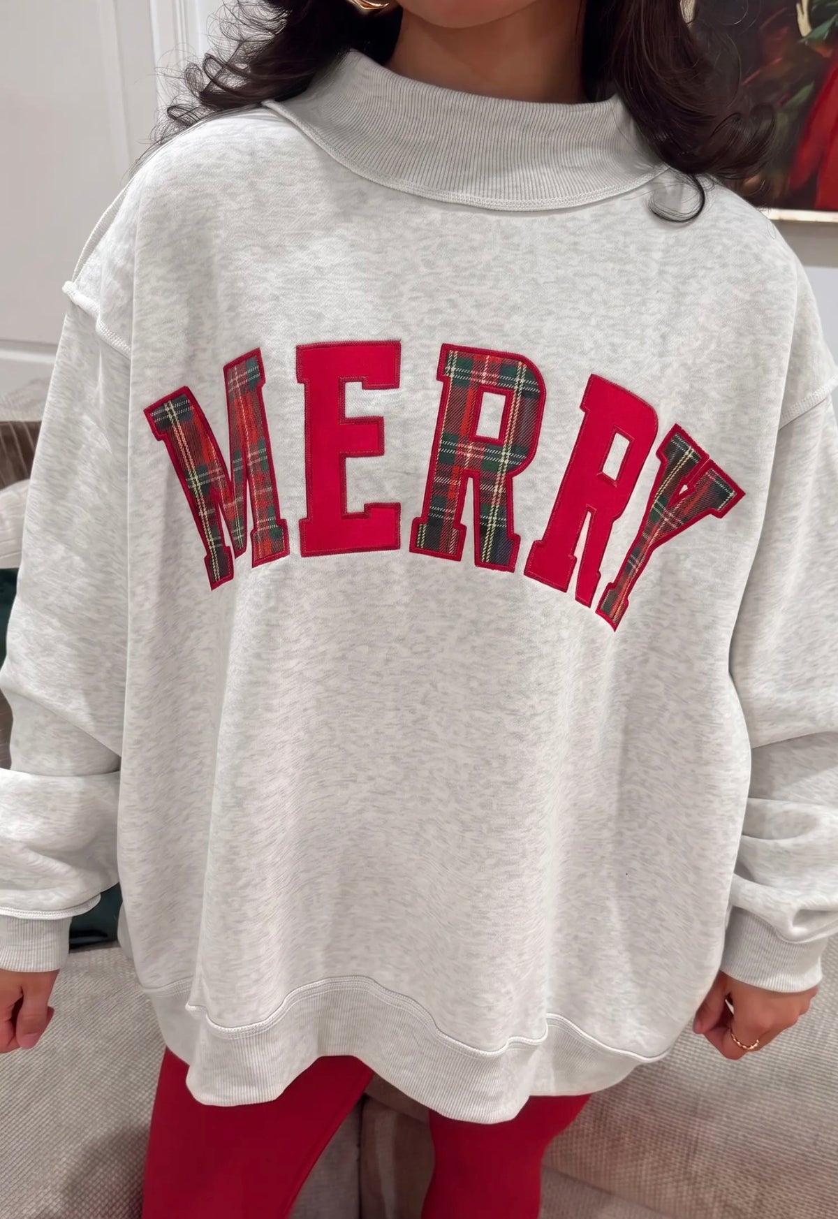 PRE ORDER Merry Mock Neck Sweatshirt
