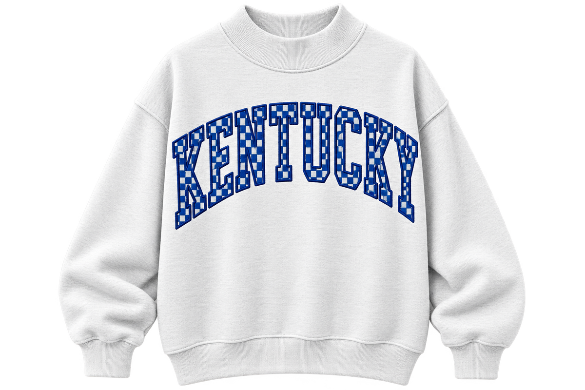PRE ORDER Kentucky Checkered Mock Neck